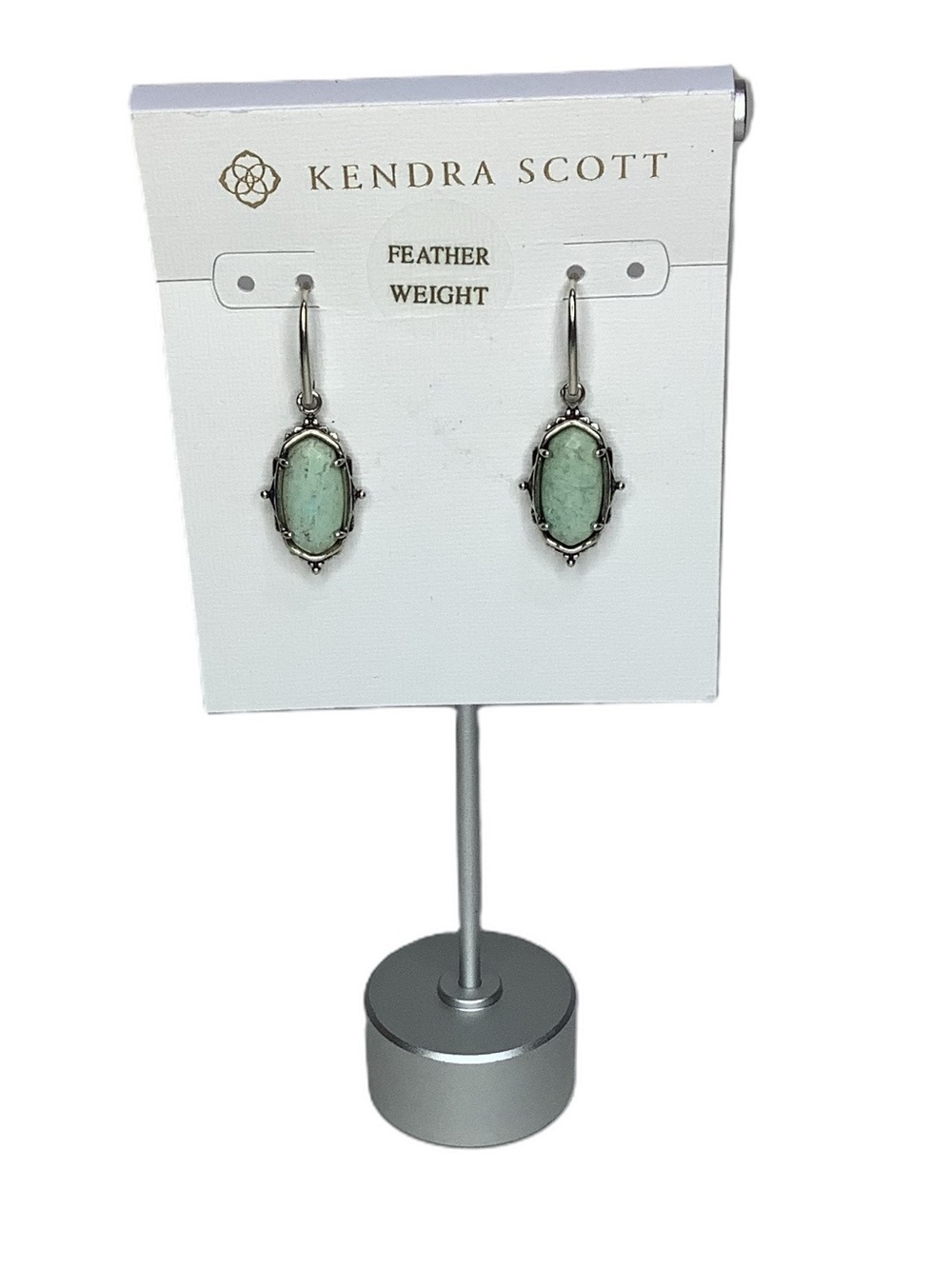 Kendra Scott Baroque Vintage Silver Lee Drop Earrings New - Picture 2 of 3